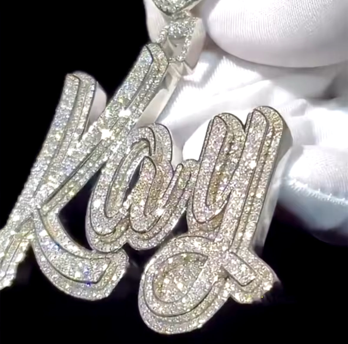 “Diamond Girl Custom Name Pendant”